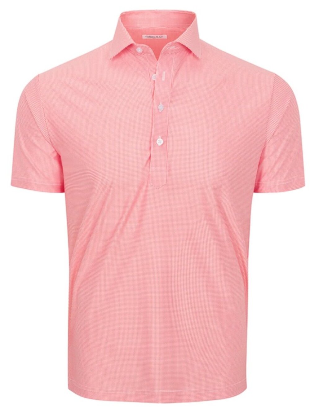 Collars & Co. Featherweight Flex Polo – Mandarin Micro Grid